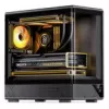Arvutikorpus Jonsbo D200 midi-torn mATX karastatud klaas mini temperatuuriekraan must