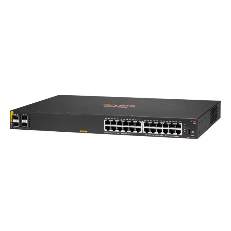 HPE Aruba Networking CX 6100 24G Class4 PoE 4SFP+ 370W Hallatav L3 Gigabit Ethernet (10/100/1000) Power over Ethernet (PoE) 1U Must