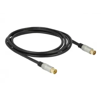 Koaksiaalkaabel RG-6/U DeLOCK 88946 2m IEC Must