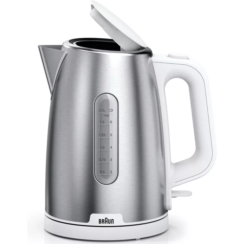 Braun WK 1500 elektriline veekeetja 1,7 L 2200 W roostevaba teras, valge