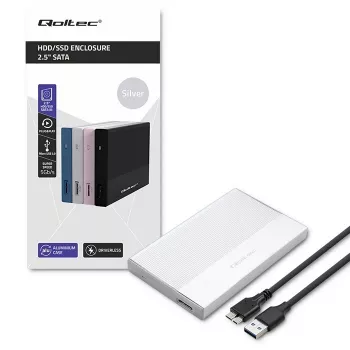 Korpus 2,5-tollisele SATA SSD/HDD-le QOLTEC 52278 USB 3.0, toetab kuni 2 TB