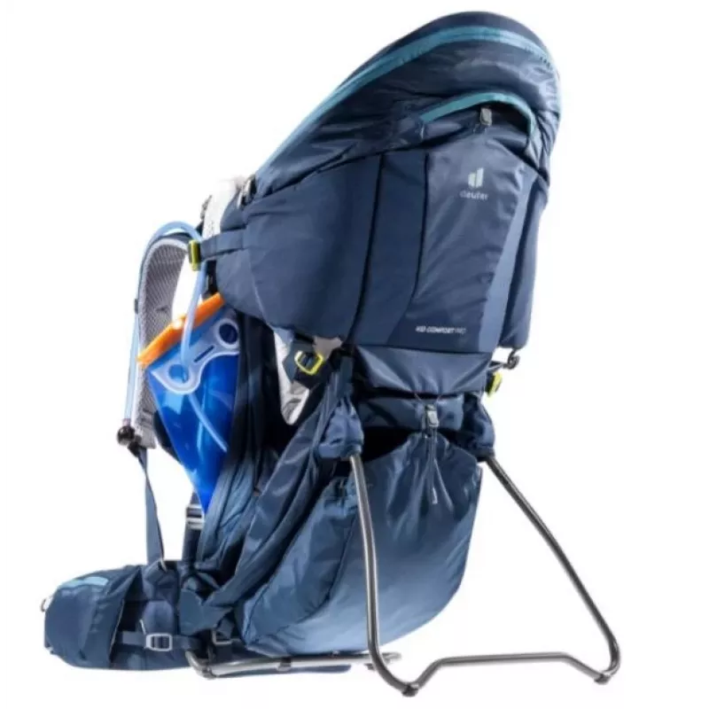 Beebikandur-seljakott Deuter Kid Comfort Pro, sinine, polüamiid, max 22 kg, päikesevari, küljetasku