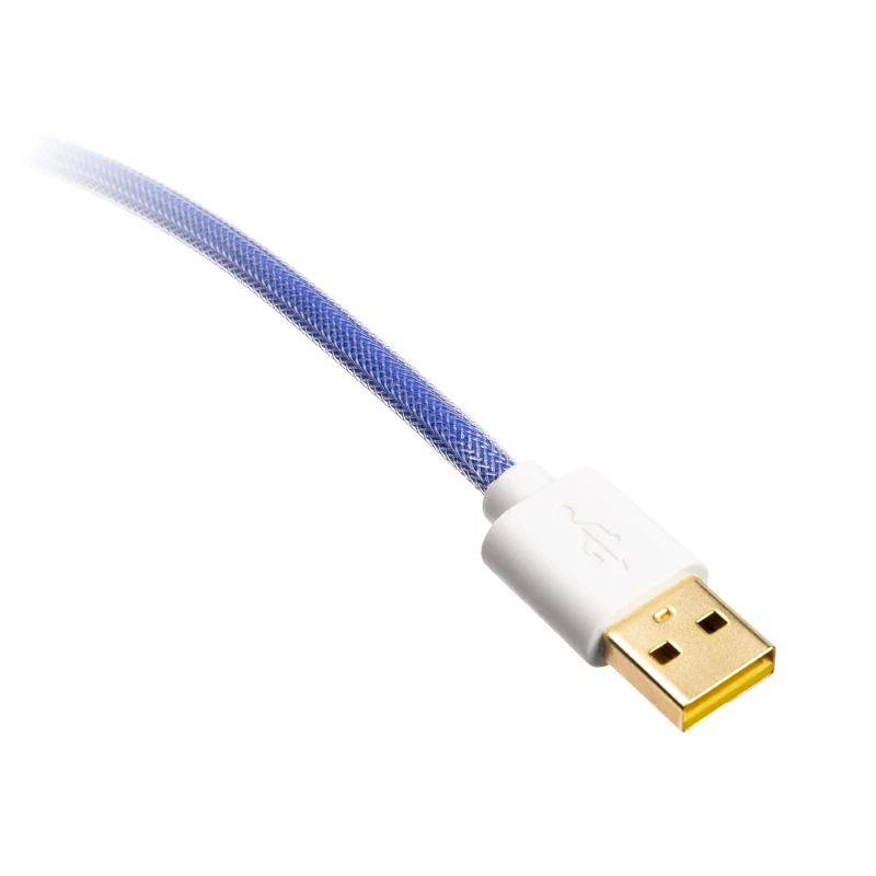 Ducky Premicord Afterglow spiraalkaabel, USB Type-C - Type-A - 1.8m