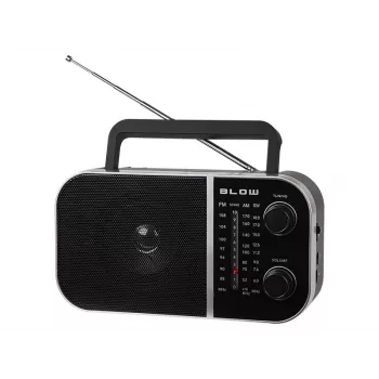 Kaasaskantav analoograadio BLOW RA6 AM/FM – patareitoitega AM- ja FM-vastuvõtt, kõrvaklappide pesa