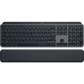 Traadita täissuuruses klaviatuur Logitech Master MX Keys S — Graphite, Bluetooth ja 2,4 GHz (Nano), USB-C laetav, taustvalgustusega, QWERTY US International