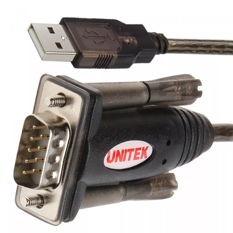 UNITEK Y-105 jadakaabel must 1,5 m USB Type-A DB-9