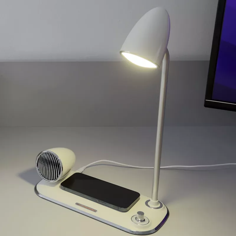Juhtmevaba laualugeja Tellur TLL151371 Bluetooth-kõlari ja laualambiga
