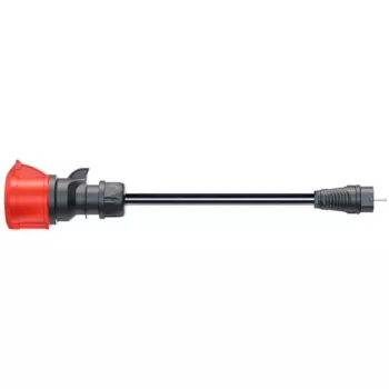 go-e Adapter Gemini flex 22 kW, CEE punane kolmefaasiline toide 32A > majapidamispistikupesa (must, 30 cm)