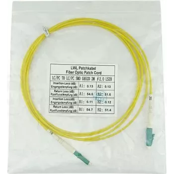 Fiiberoptiline patch-kaabel BlueOptics SFP2121BU0.5MM 0,5 m LC, ühemoodiline G.657.A1, kollane ümbris