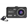 Dashcam TRACER 4TS Full HD kahe kanaliga pardakaamera, 2 MP põhi-, 0,4 MP salongi-, 140°/60° vaatenurgad, 4-tolline IPS-ekraan, 150 mAh aku, alumiiniumist korpus, parkimisabi