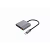 USB-C 3-in-1 multipordiadapter (USB-port + HDMI + USB-C video), tumehall<br>A-CM-COMBO3-05
