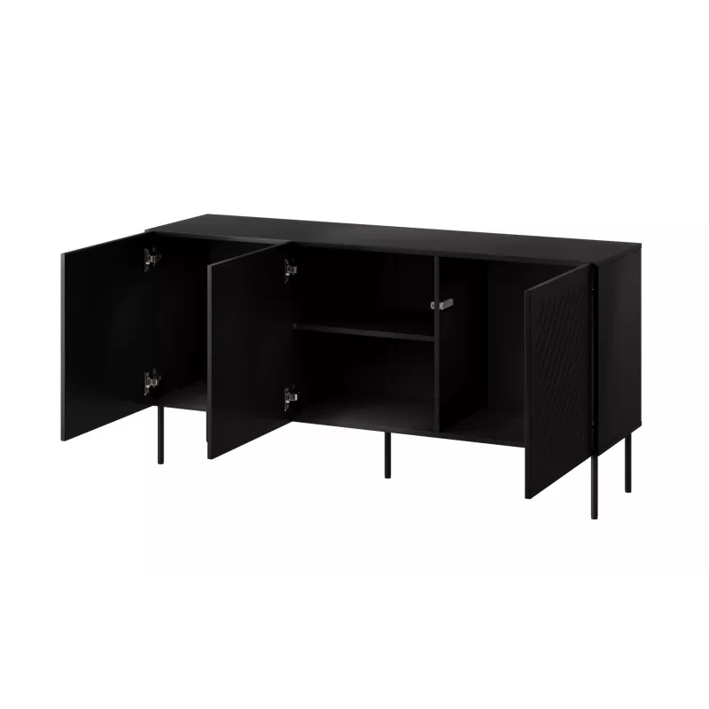 SIENA kummut 150.5x40x75 matt must