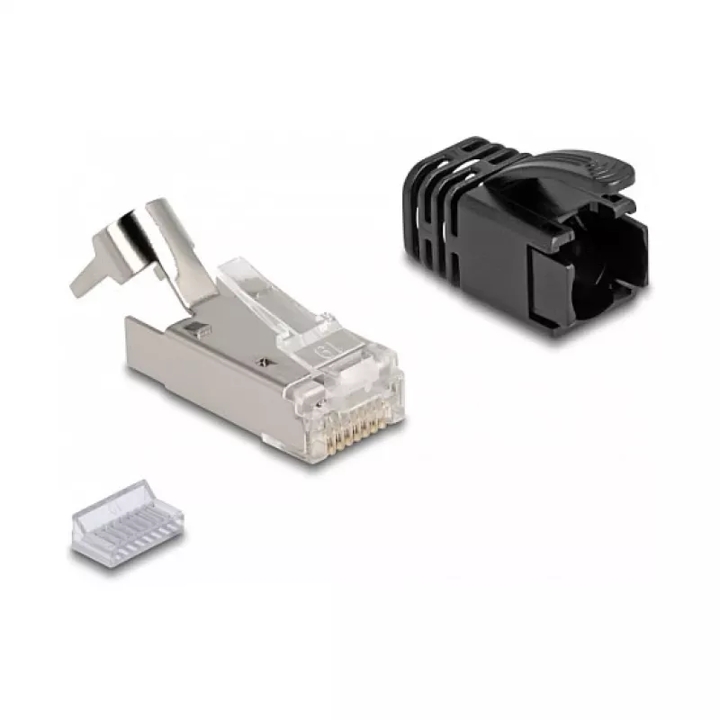 DeLOCK RJ45 modulaarpistik Cat.8.1 25 tk komplekt tõmbetõkestusega