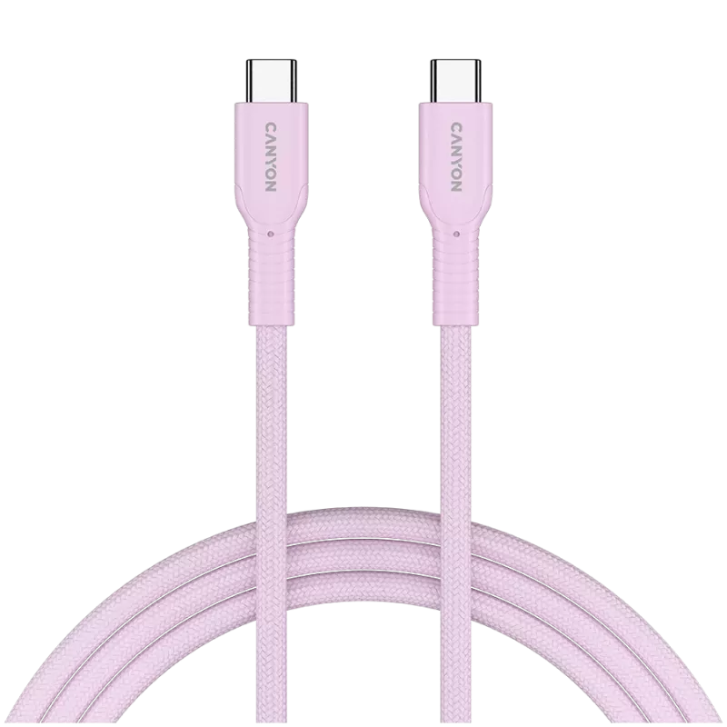 CANYON kaabel OnWire 60CL C-C 60W COLOR Punutud 1m Roosa