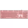 Deltaco GAM-021-RGB-P-DE - täissuuruses (100%) - USB - membraanlülitiga - QWERTZ - Roosa