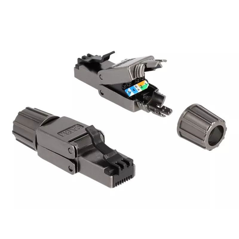 Võrgukaabel DeLOCK RJ45-pistik Cat.8.1 STP tööriistavaba must