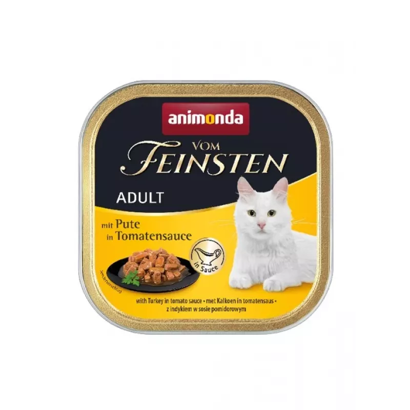Märg kassitoit Animonda Vom Feinsten Kalkun tomatikastmes, 100 g alus, teraviljavaba, täiskasvanud