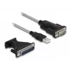 DeLOCK Adapter USB 2.0 Type-A Serial RS-232 D-Sub 9 + D-Sub 25