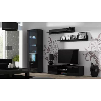 Cama TV-alus SOHO 140 must/must läikiv