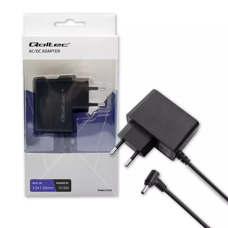 Qoltec toiteadapter Wtyczkowy 10.5W 5V 2.1A 3.5*1.35