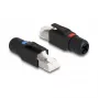 DeLOCK RJ45-pistik väliühenduseks Cat.6A Must Sirge