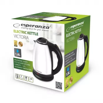 Esperanza EKK113W elektriline veekeetja 1,8 L must, valge 1800 W