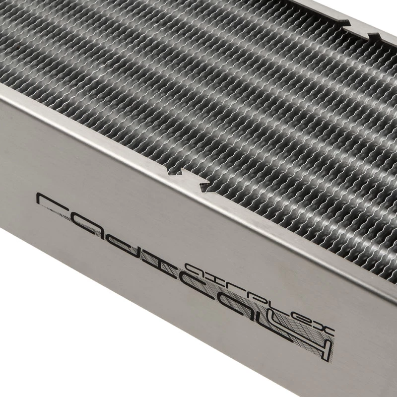 Radiaatoriplokk Aqua-Computer 33706 — alumiinium/vask/roostevaba teras, 320×140×73 mm, hall/hõbedane