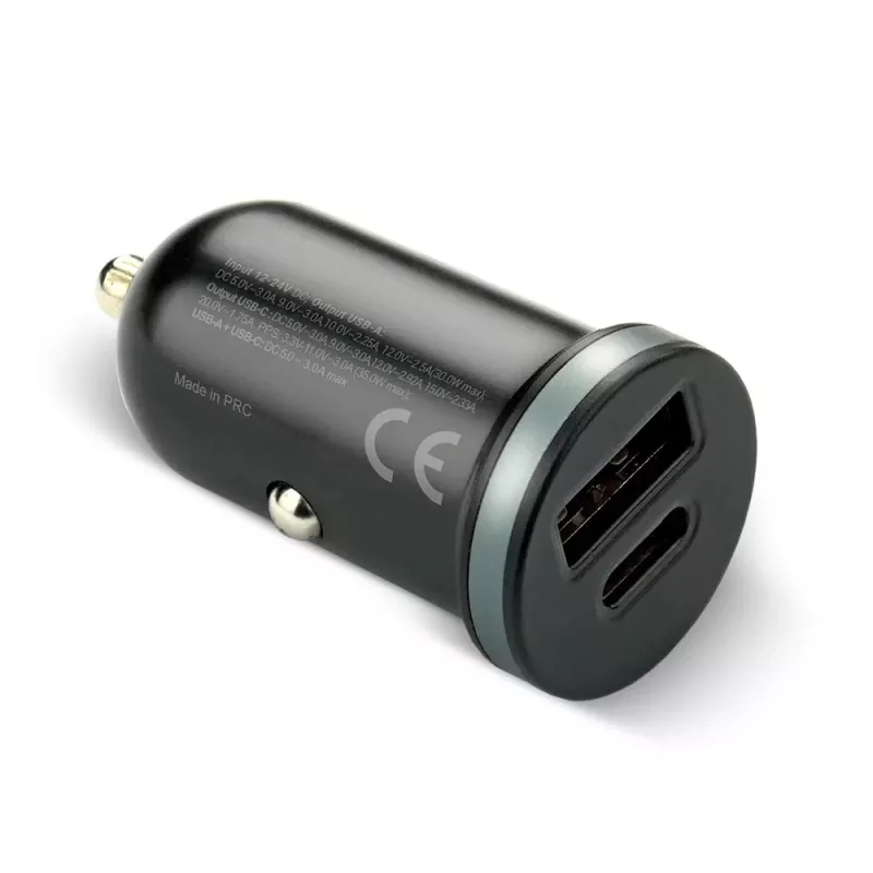 Autolaadija everActive CC-30Q QC3.0 35W — 1x USB-A, 1x USB-C, kiirlaadimine