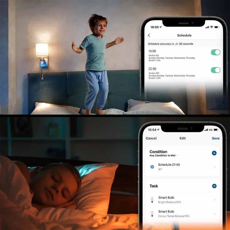 Tellur TLL331341 nutikas WiFi-pirn, 9 W, RGB, hämardatav — Wi‑Fi RGB LED 9W, hämardatav