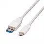 VALUE - USB-kaabel - USB 3.0 (M) USB Type C-le (M) - 5 V - 900 mA - 1 m - Valge (11.99.9011)