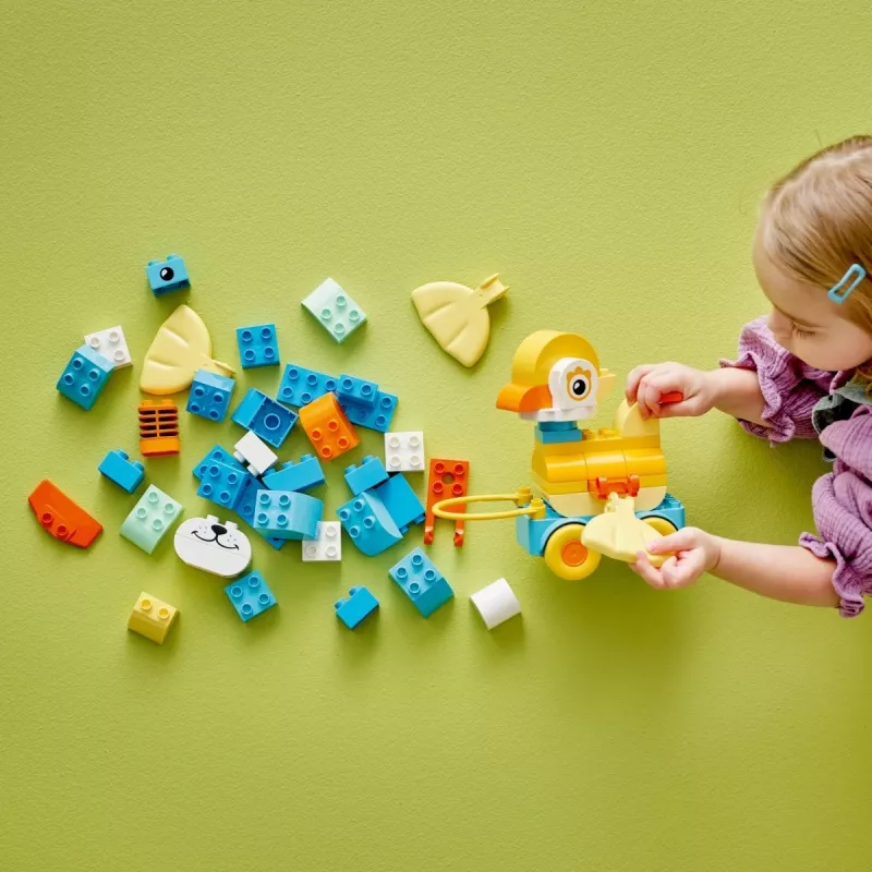 Mänguasjakomplekt LEGO DUPLO 3-in-1 Loomad ratastel 10448 — DUPLO ehita-ja-mängi loomad, 58 tk, vanus 2+