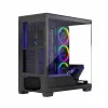 PC Case MODECOM Volcano Stellar 5F ATX Midi Tower, karastatud klaas, 5 eelpaigaldatud ventilaatorit, USB‑C, toetab microATX/ATX, max GPU 420mm, CPU jahuti kõrgus 175mm