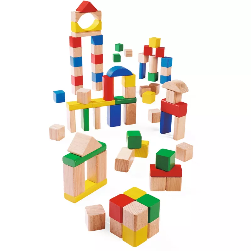 Eichhorn Holzbausteine Bunt/Natur (75 osa)