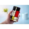 iKinsi kaitseümbris Samsung Galaxy S20-le, must Mondriani disain