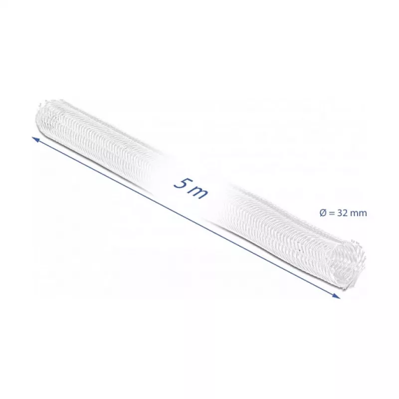 Põimitud hülss DeLOCK 20818 5 m x 32 mm valge