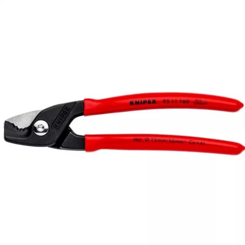 Kaablilõikurid Knipex 95 11 160 — 160 mm lõikevõime, ergonoomilised käepidemed