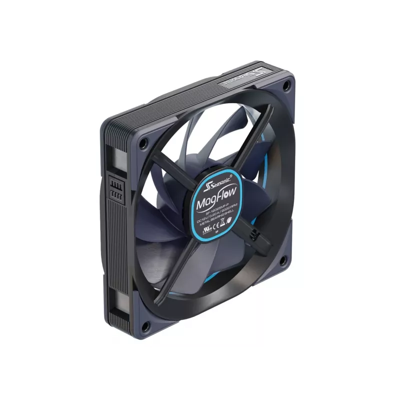 Seasonic MagFlow 1-Fan Kit arvuti korpuse ventilaator 12 cm must 1 tk