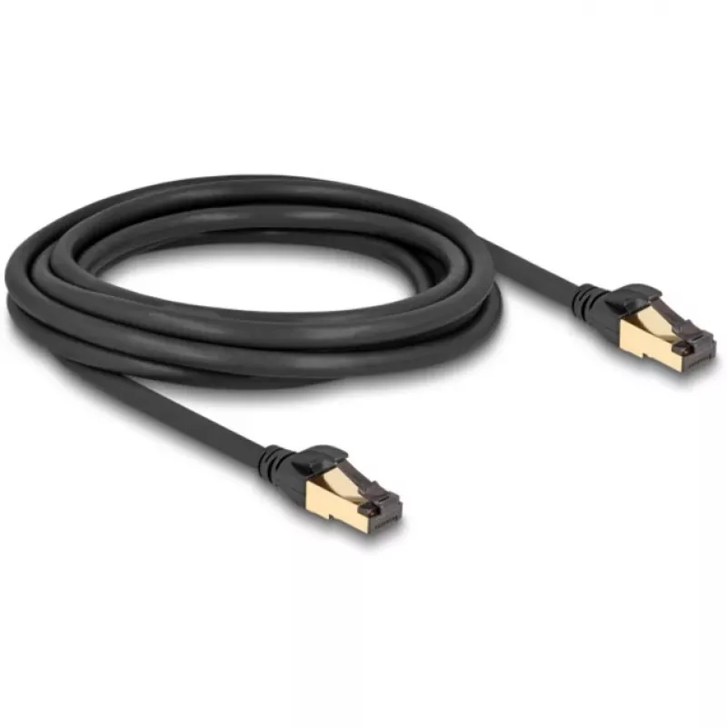 DeLOCK RJ45 võrgukaabel Cat.6A isane-isane S/FTP must 3 m