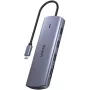 USB-C multiport adapter Unitek D1113A — HDMI, VGA, kaardilugeja, PD 100W