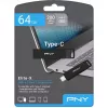PNY Elite-X USB-mälupulk 64 GB USB Type-C 3.2 Gen 1 (3.1 Gen 1) Must (P-FDI64GELTXC-GE)