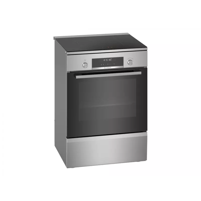 Bosch pliit HLS79Y351U Series 6, pliidiplaadi tüüp: induktsioon, ahju tüüp: elektriline, roostevaba teras, laius 60 cm, grillimine, LCD, 63 L, sügavus 60 cm