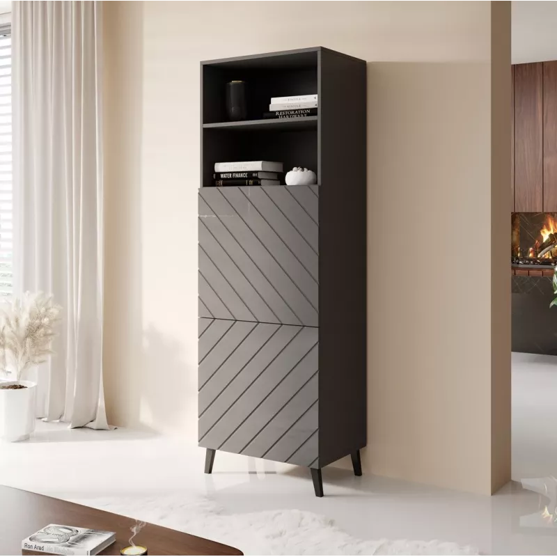 Hoidekapp cama meble ABETO 60×40×176.5 cm grafiit/läikiv grafiit