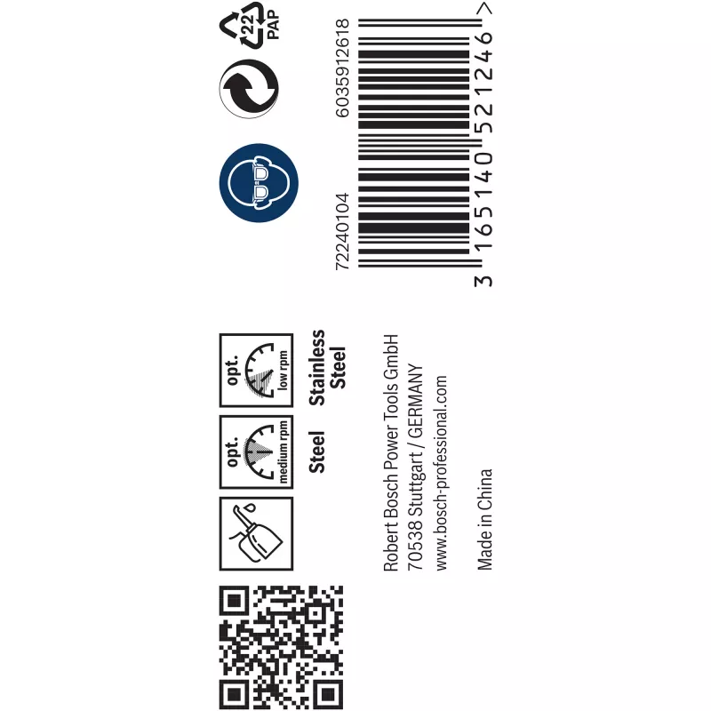 Puuriotsakute komplekt Bosch HSS Twist Drill Bits Cobalt, mudel 2608585889