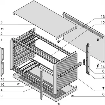 SCHROFF KomplettEnclosure, varjestamata - PROPAC PRO Enclosure.3HE 28TE 266T (24576001)