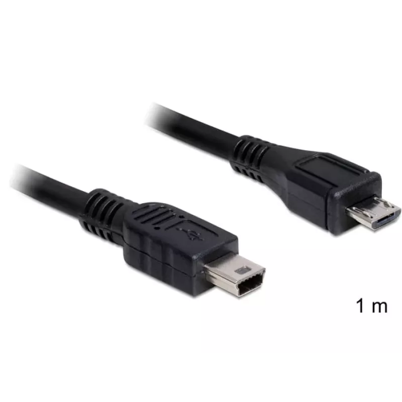 USB-kaabel DeLOCK 83177 1m Micro-USB B Mini-USB B Must