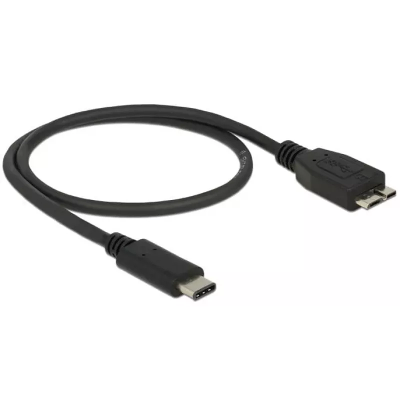 USB-kaabel DeLOCK 0,5 m USB3.1 C - MicroUSB3.1 B