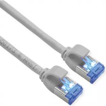 ROLINE S/FTP Paigalduskaabel Cat.6A TPE PoE-sõbralik sõlmevaba Hall 0,3 m – Võrk – CAT 6a (21.15.4318)