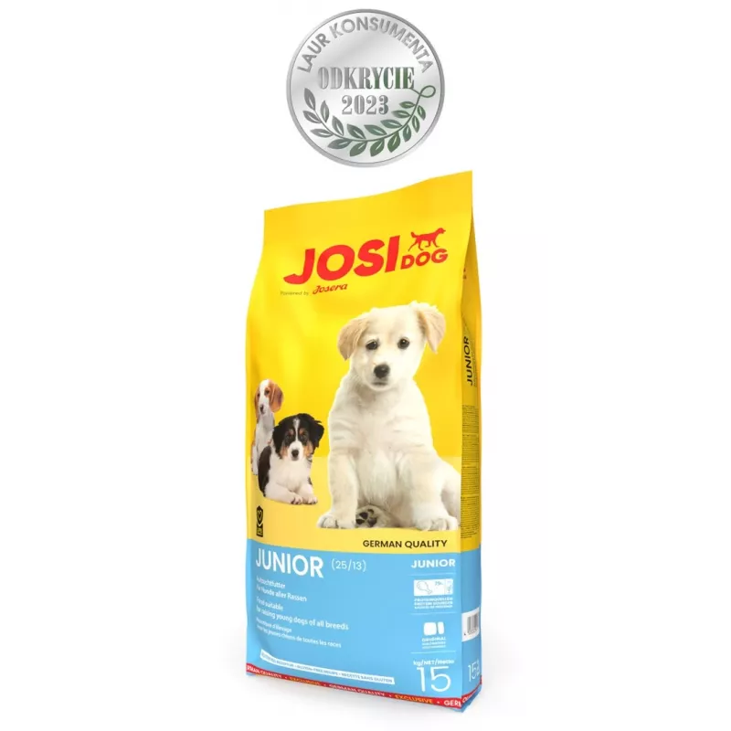 Kuiv koeratoit JOSERA JosiDog Junior — 15 kg, kana, 25% valku, 13% rasva, noortele koertele, liigeseid ja seedimist toetav