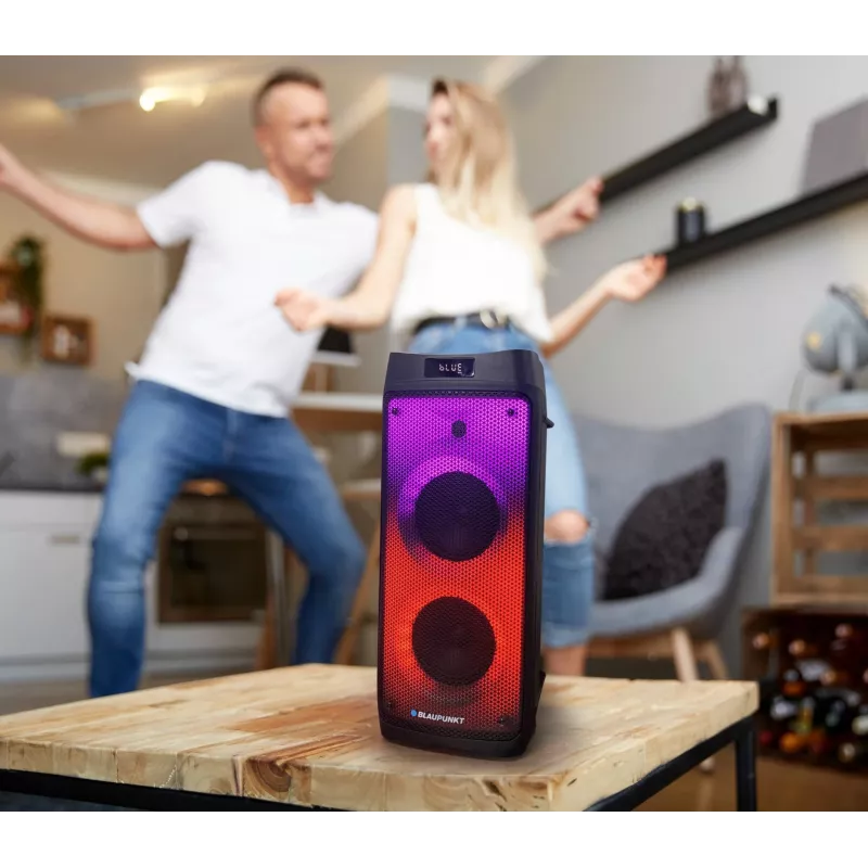 Süsteemi audio PLL FM USB/SD/BT 2xKaraoke FULL LED PartyBox