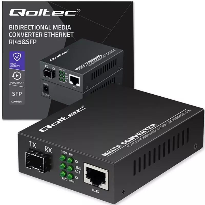 Meediakonverter LÜLITI Ethernet 1x RJ45 1x SFP